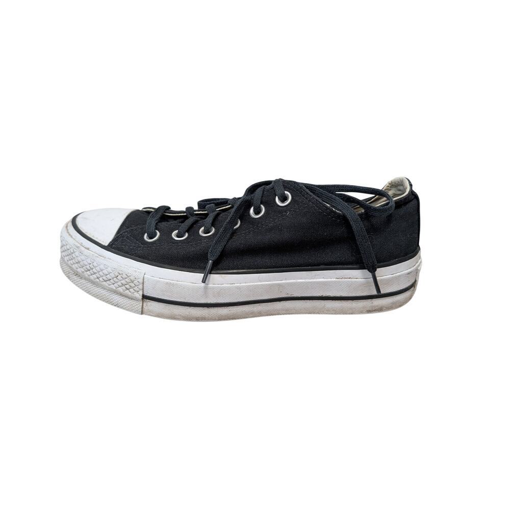 CONVERSE ALL STAR LIFT Platform; Women's 8;  Chuck Taylor sneaker, Black Canvas